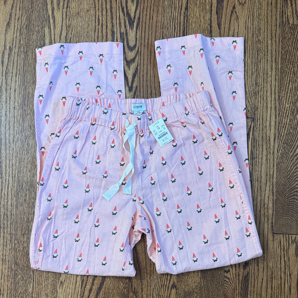 NWT J. Crew Light Pink Gnome-Print Pajama Pants SZ XS